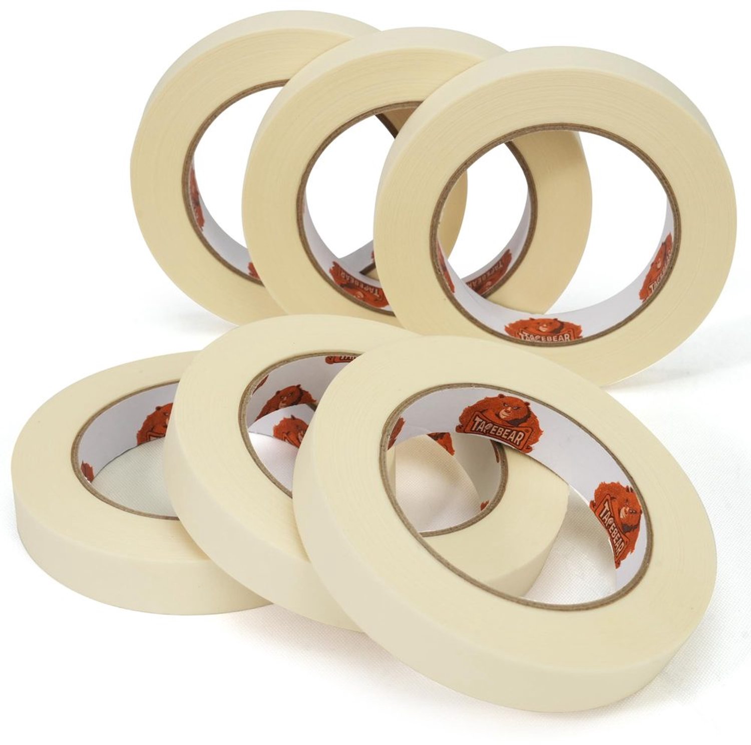 Schilderstape 19 mm x 55 m - 6 Rollen Beige voor Decoratie