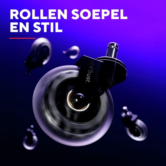 Gel Castor voor Gaming Chair - 360 Graden Rotabele Wielen Set van 5 — afbeelding 2