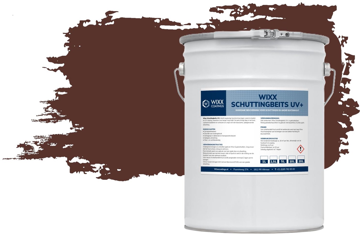 Schuttingbeits UV+ - 1L - Kastanjebruin
