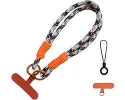 MAEXUS DELUXEFOX Telefoonketting kort, universeel, met 2 stuks telefoonkettinghouder, telefoonketting kort, telefoonarmband, telefoonketting, telefoon