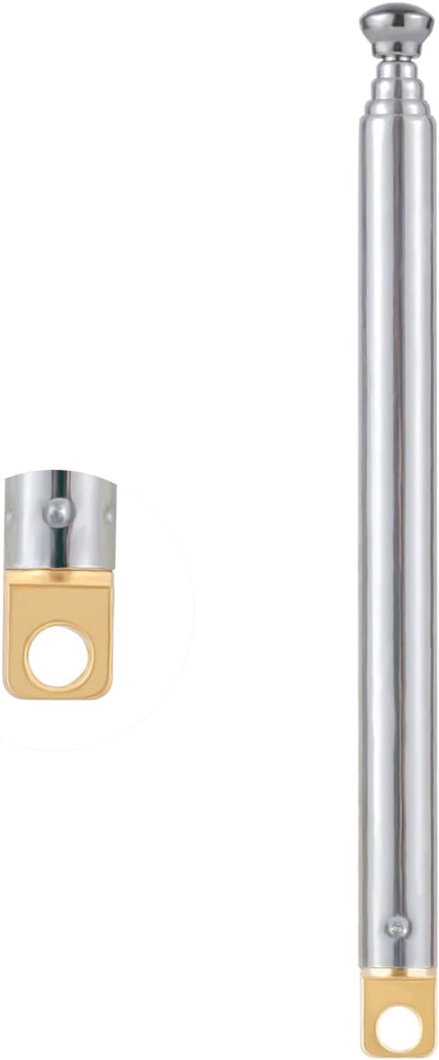 Telescopische antenne 21.6cm - 5 secties - zilver - vervanging voor TV en radio - m-winkel