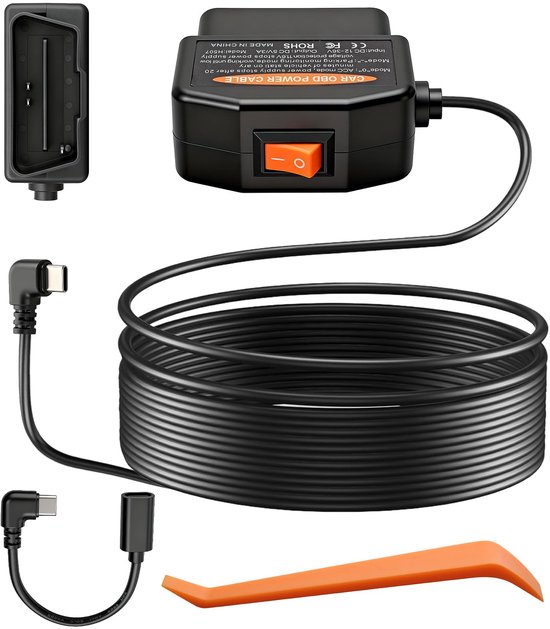 OBD Hardwire Kit voor Dashcam met USB Type-C Aansluiting