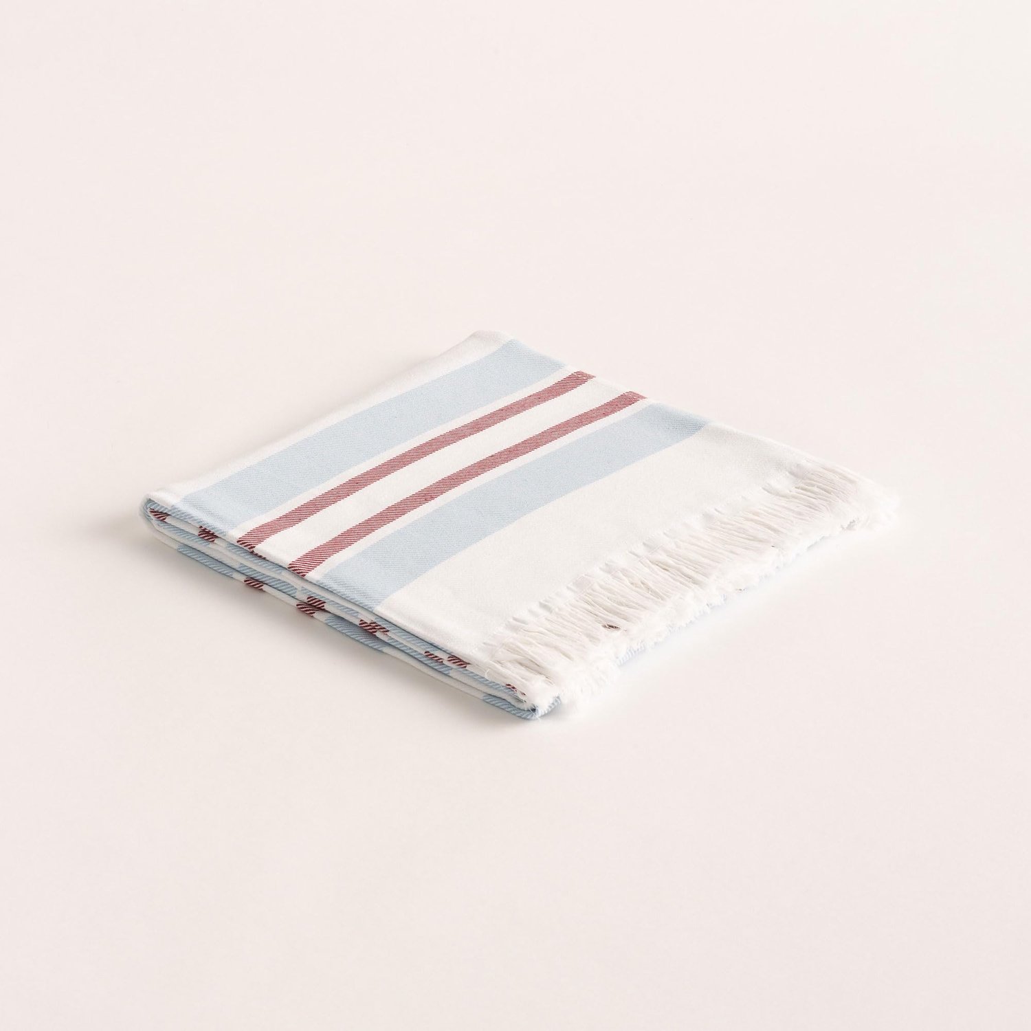 Mediterrane Fouta Strandlaken met Franjes in Blauw