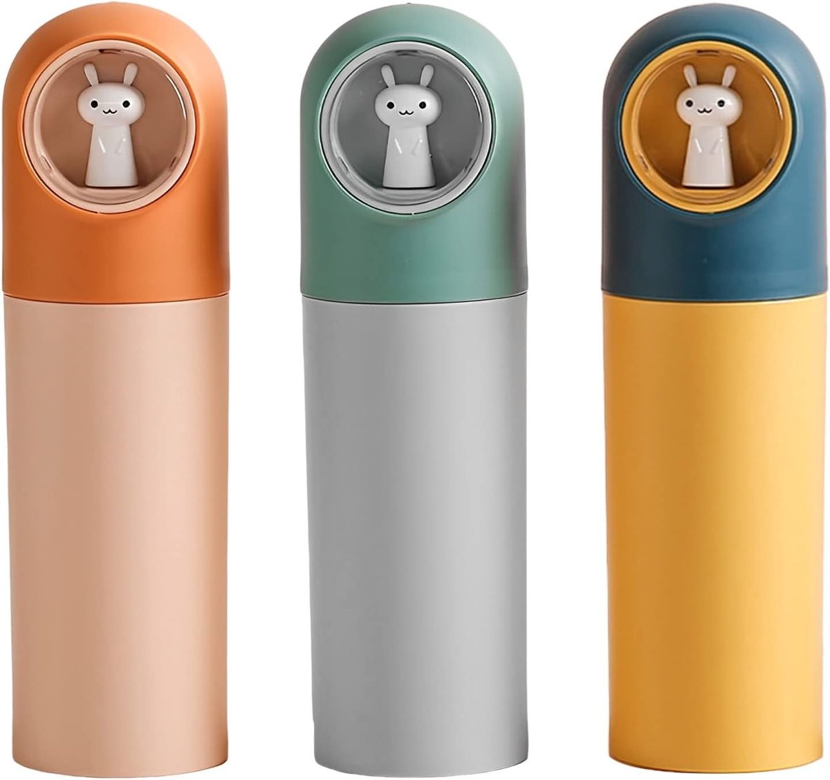 Reisdoos voor Kindertandenborstels - Set van 3 - Handige Opberghouder - Plastic Tandenborstelbekers in Roze en Groen - Ideaal voor Thuis en Op Reis