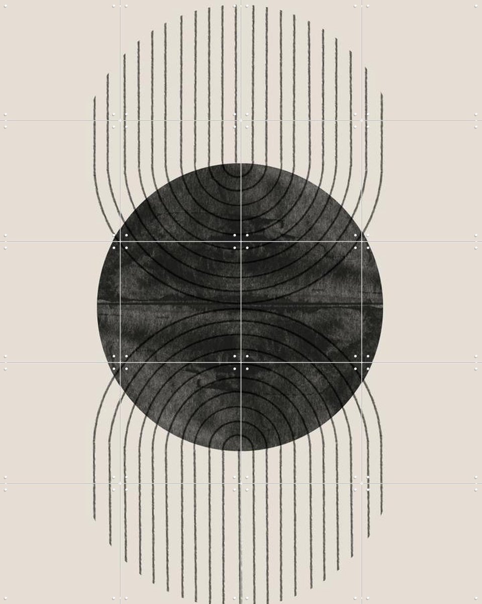 IXXI Perfect Point Black, The Miuus Studio & Various - 80 x 100 cm - Gratis ophangtool - Grote wanddecoratie en posters - Illustraties, Klassiek, Line
