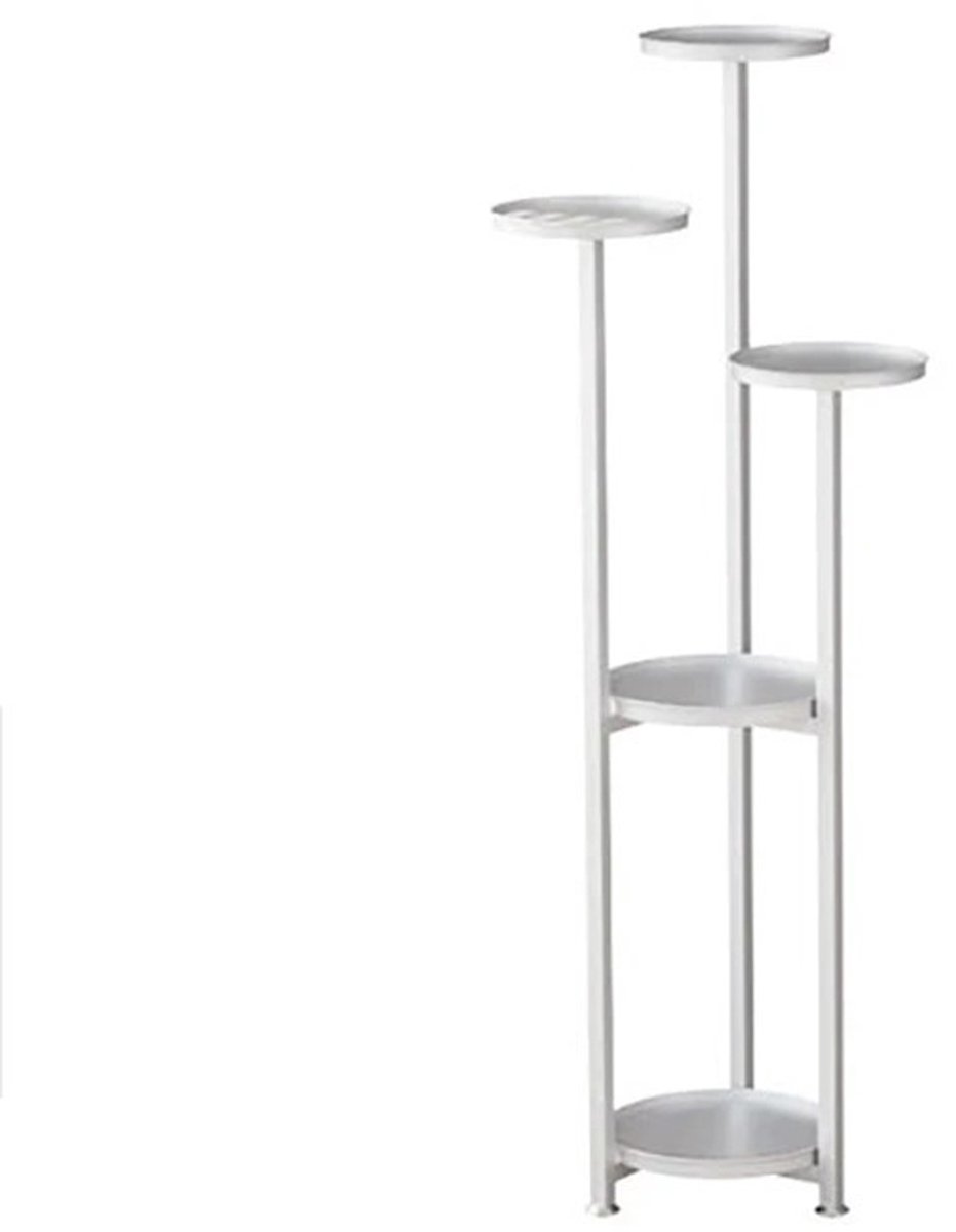 MokoHub Metalen Plantenstandaard 5-laags - Met antislipvoeten - Voor binnen - 120 cm Hoog - 30x30x120 cm - Wit
