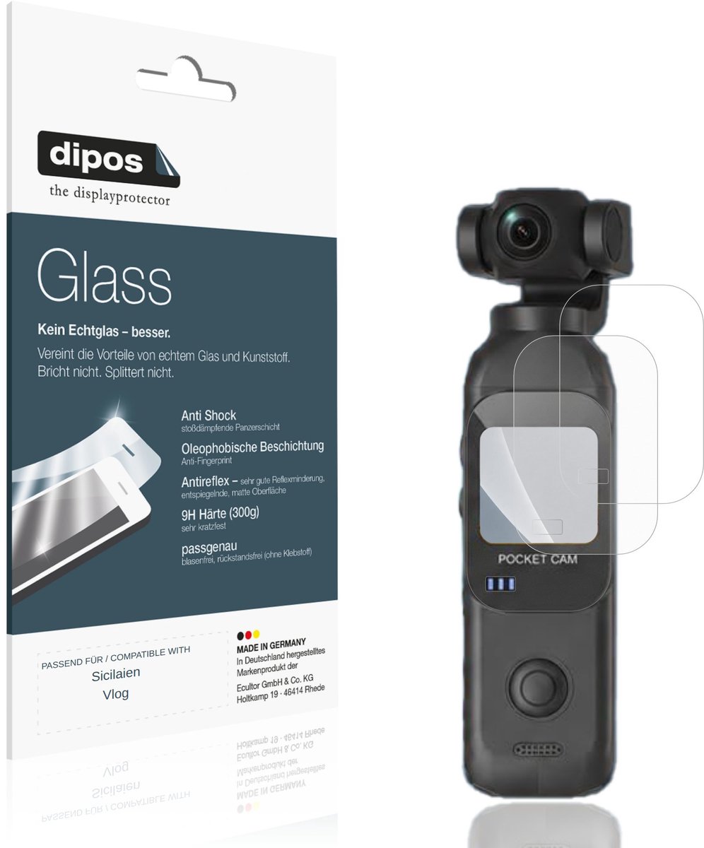 dipos – 2x Matte Pantserfolie geschikt voor Sicilaien Vlog | 9H Screenprotector