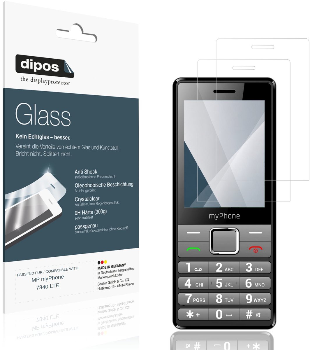 dipos – 2x Pantserfolie geschikt voor MP myPhone 7340 LTE | 9H Screenprotector
