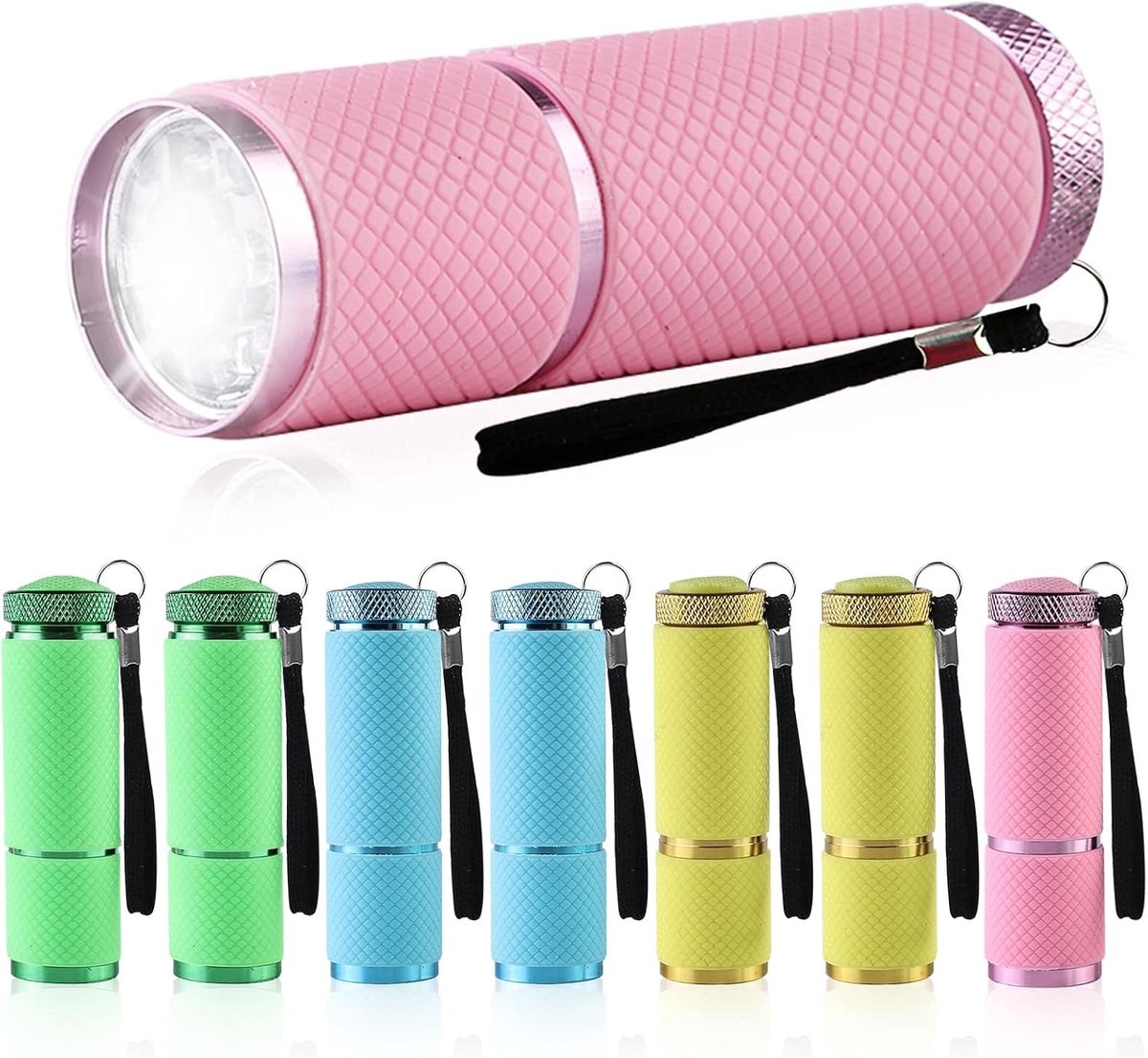 Mini Fakkels Set van 8 Stuks, Waterdichte LED Zaklampen voor Kinderen, Perfect voor Verjaardagen, School en Kamperen
