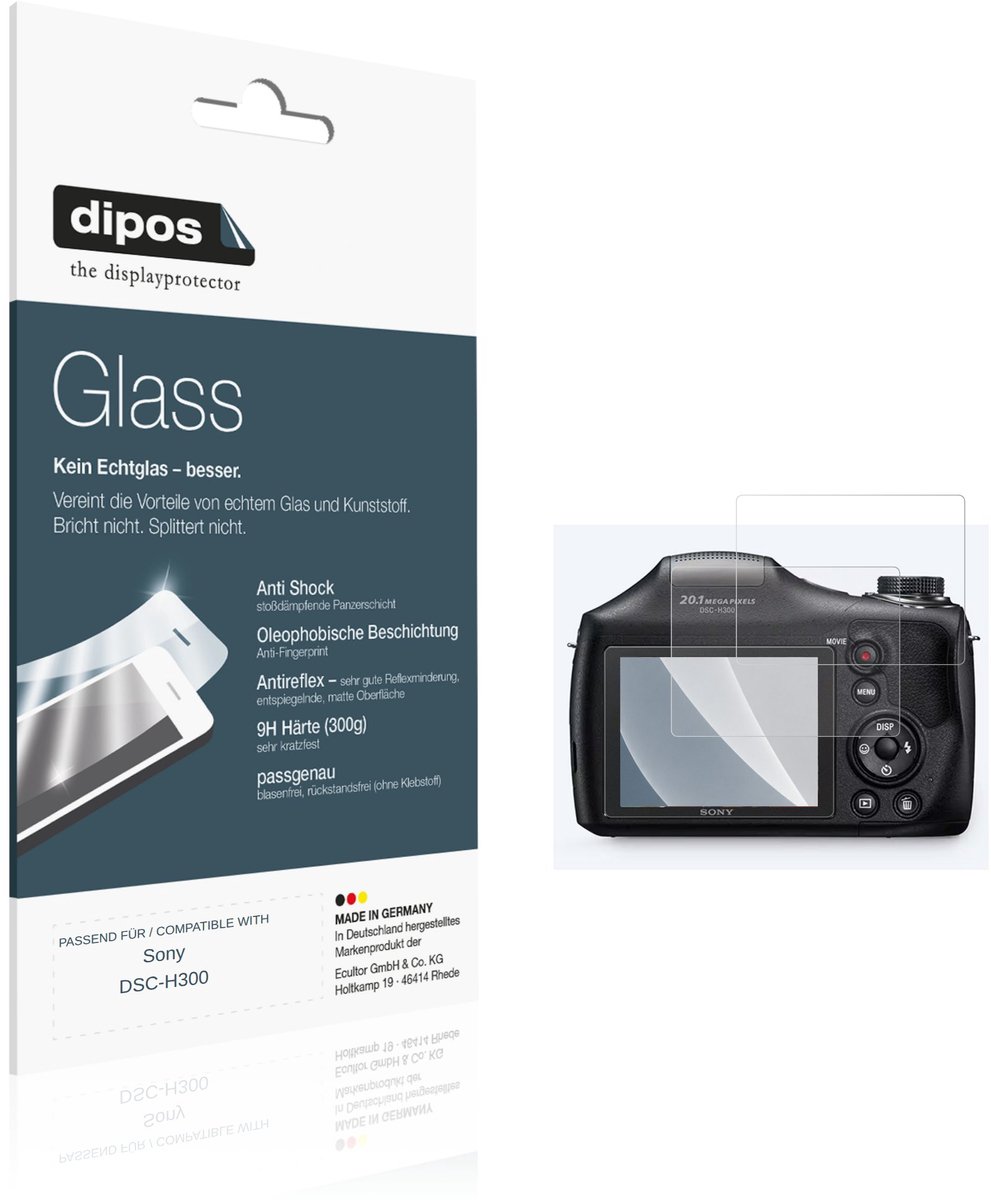 dipos – 2x Matte Pantserfolie geschikt voor Sony DSC-H300 | 9H Screenprotector