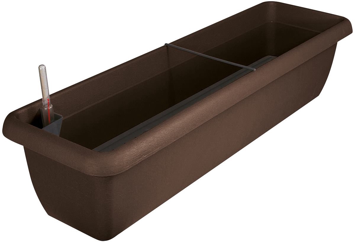 Geli Bloembak AQUA ANDALUCIA Bruin 80 cm met Bewateringssysteem