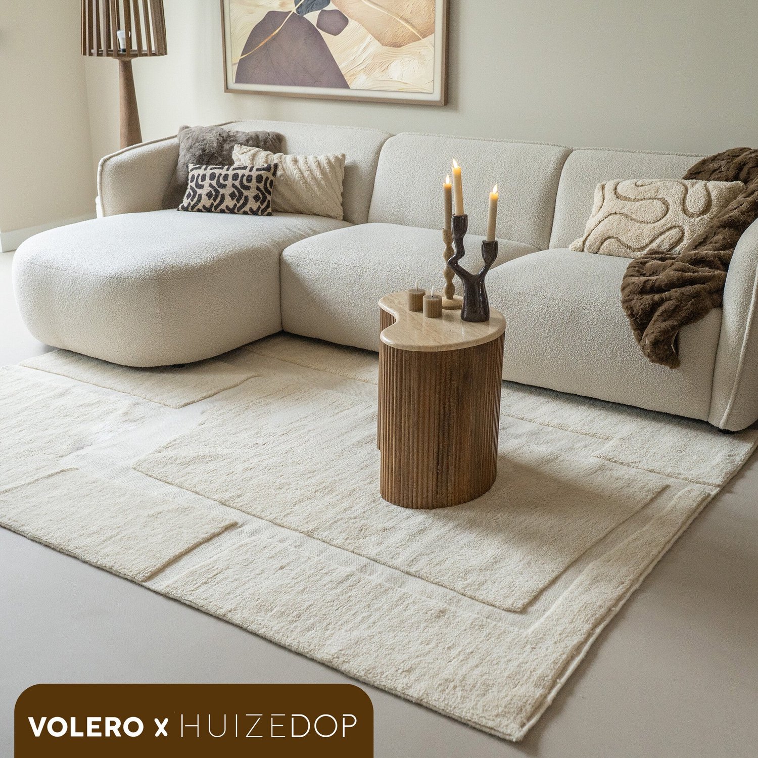 Studio Clarice Wollen vloerkleed - Judith Pebble Creme - 230x330cm