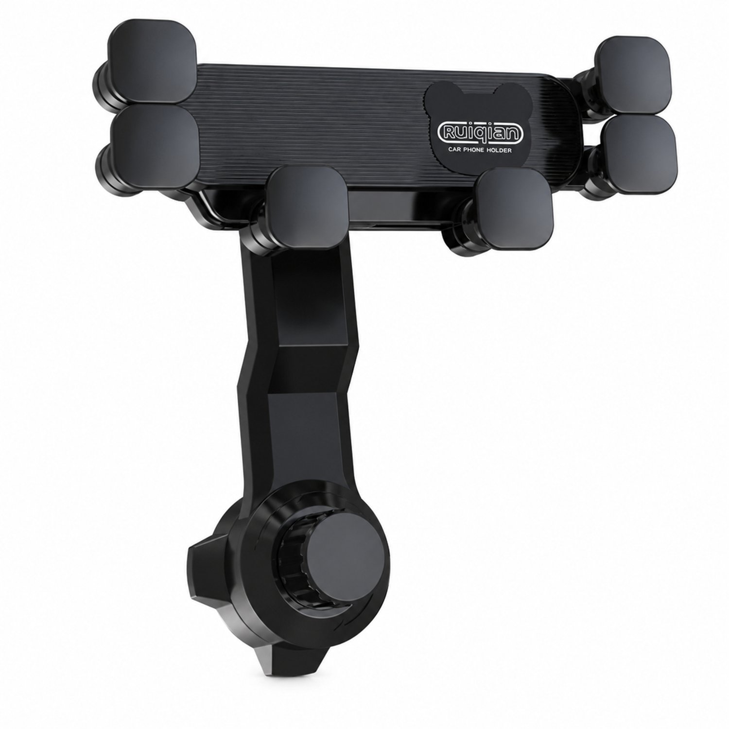 Telefoonhouders auto: telefoonhouder voor ventilatierooster, zespunts uitvoering met lange haak, verpakking 12,5 × 5 × 9 cm