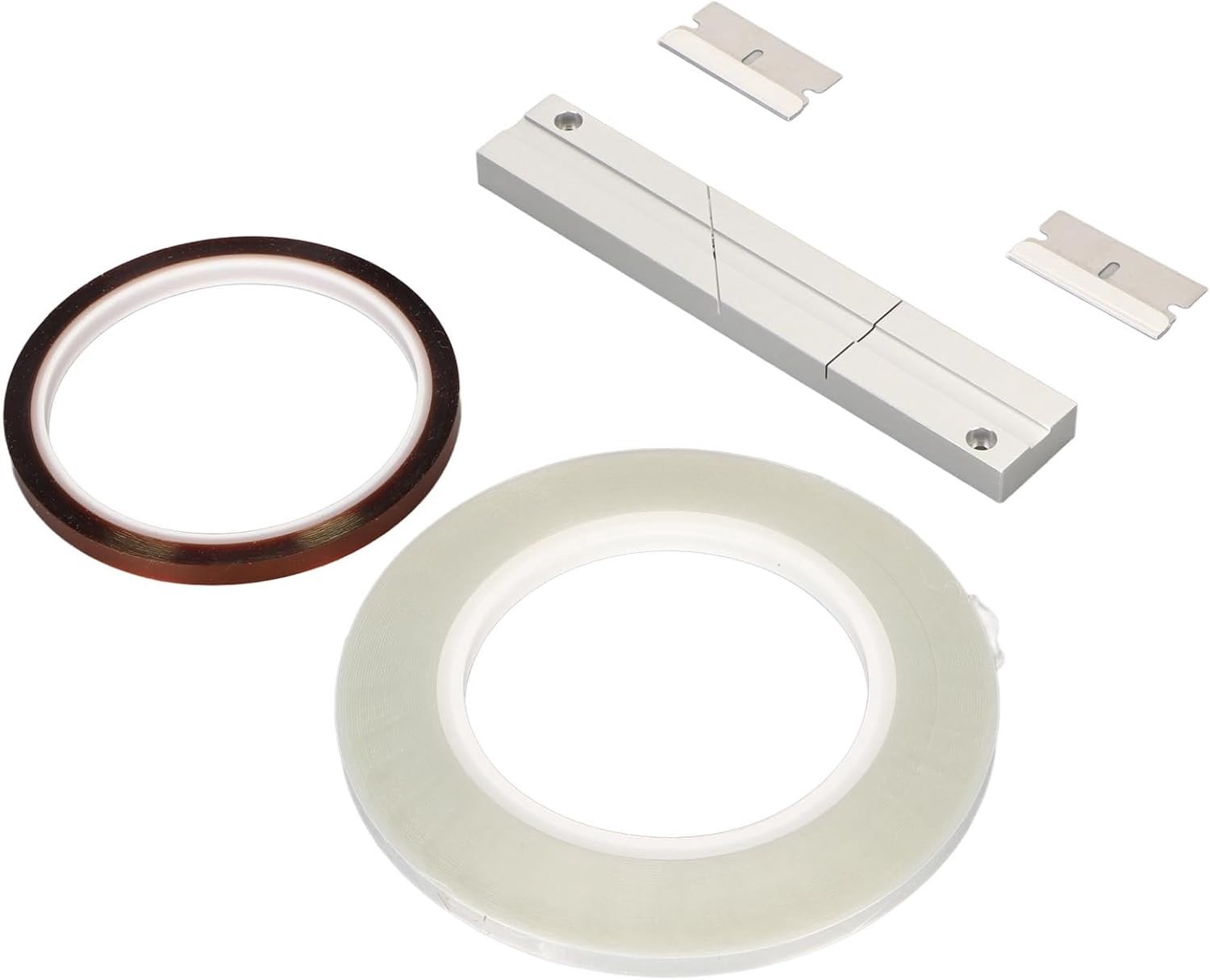 Tape Splicing Set 1/4 Inch - Universele Splicing Tape en Blok Kit voor Reel-to-Reel Recorders, Anodized Afwerking, Perfect voor Audio Restauratie en Geluidsopname