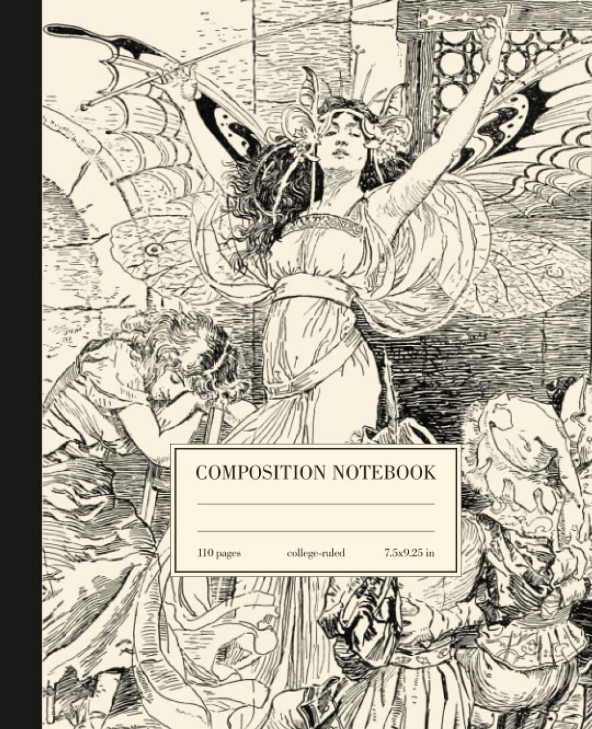 Composition Notebook College Ruled: Fairy Vintage Illustration - ShopVlot
