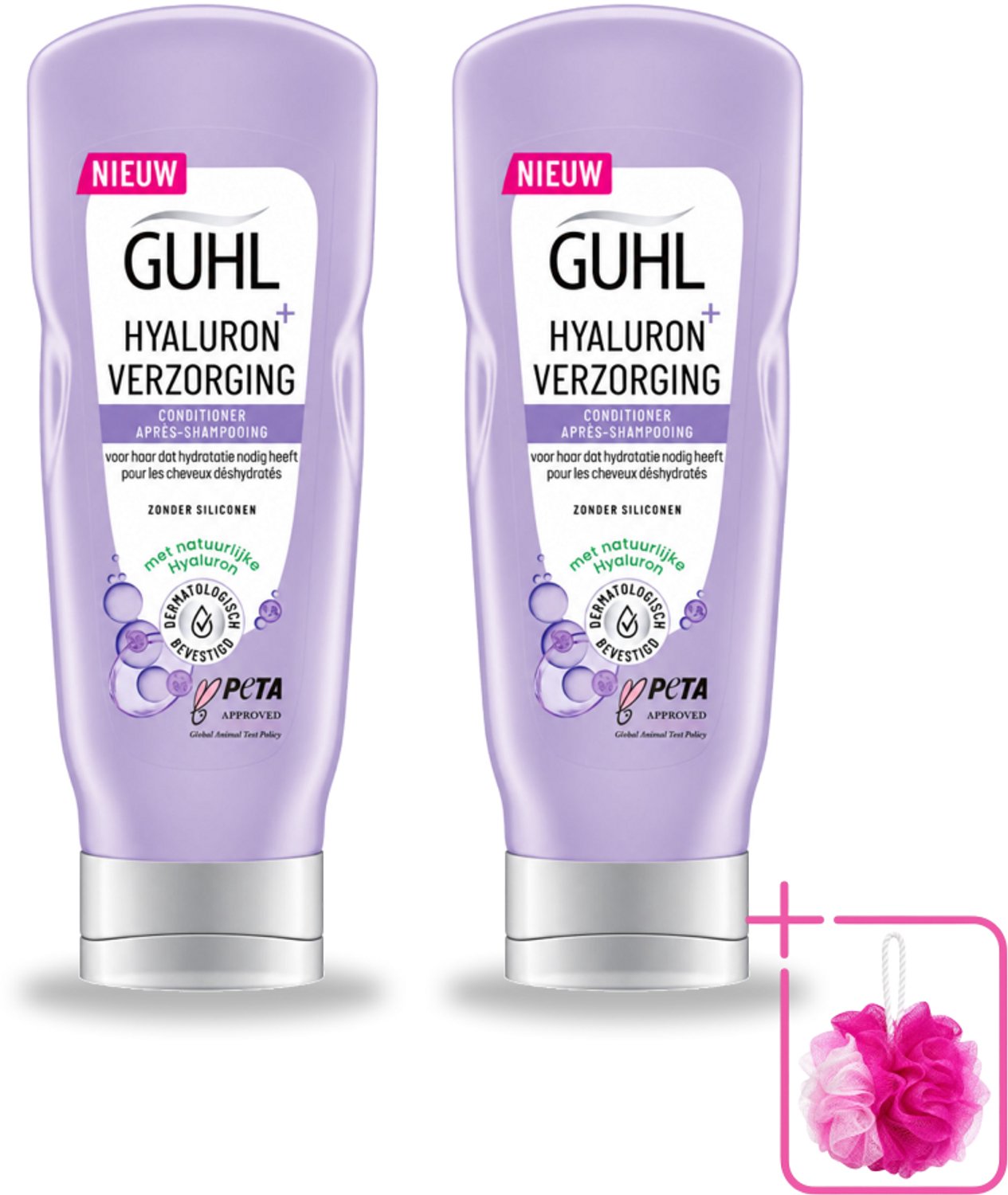 2 x Guhl - Conditioner - Hyaluron+ Verzorging - 200 ml - Bulkverpakking - Hydratatie haar - Douchemop - Hyaluron haar