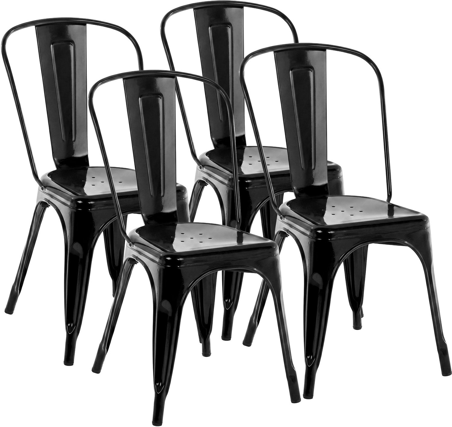 Stoel - Set van 4 - Zwart