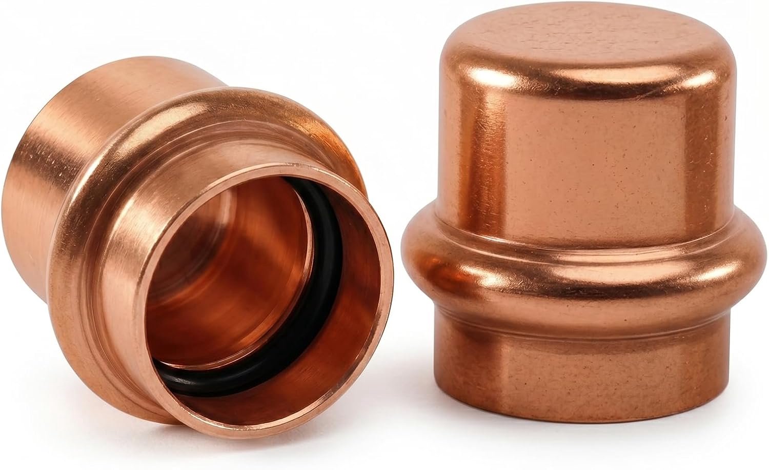 JIAC Pressfitting koperen stop 18 mm contour V 2 stuks - ShopVlot