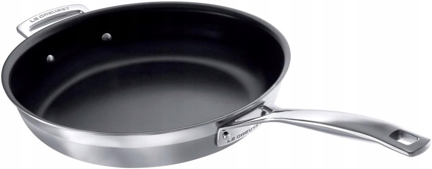Bol.com Le Creuset Magnetik Koekenpan - RVS - Ø 28 cm - met anti-kleeflaag aanbieding