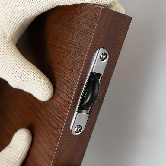 8 stuks rolwielen voor schuifdeuren van kasten met kogellagers, nylon rolwielen voor schuifdeuren van kasten, vervangend beslag voor lades en ramen, stille loopwielen. — afbeelding 2