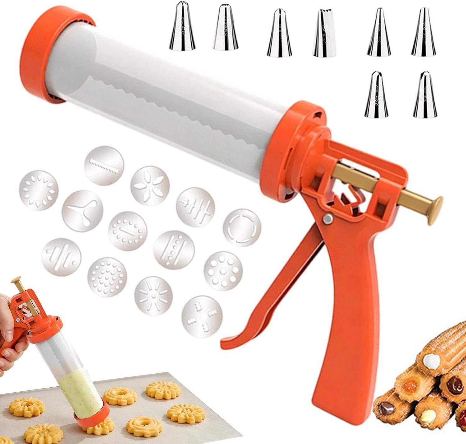 Glazuur Piping Tips, Bloemen Crème Injector Dessert Vormende Mold
