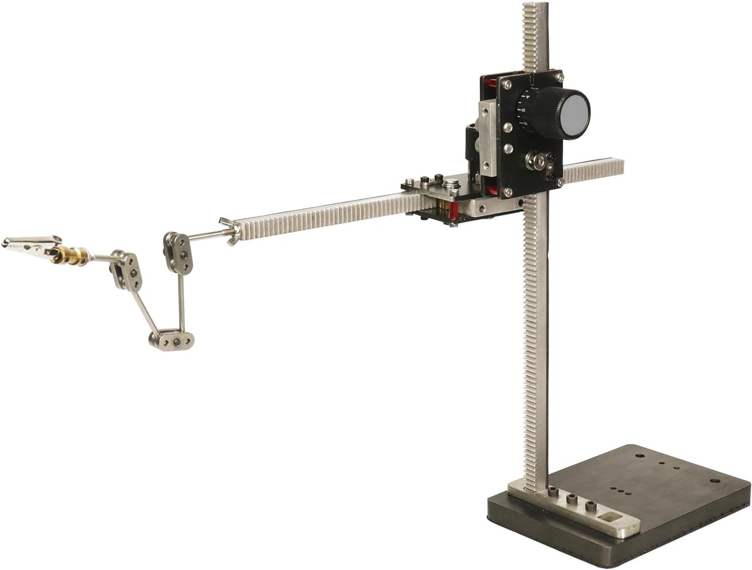 Armature Rigging System voor stopbeweginganimatie, roestvrijstalen rigarm, doe -het -zelf stop bewegings anker kits, schroef met handgreep voor eenvoudige bediening (40 cm geleiderrail)