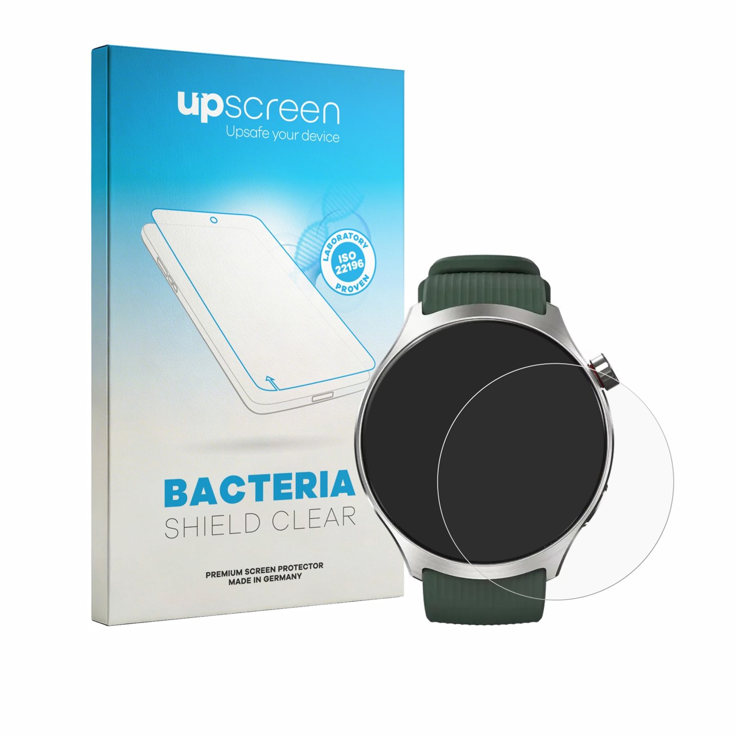 upscreen - Screenprotector voor Motorola Moto Watch Ultra - Folie Beschermfolie transparant antibacterieel