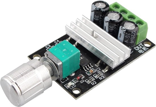 2 Stuks PWM DC Motor Speed Controller, 6V 12V 24V 28V 3A 80W DC Motor Speed Controller PWM Verstelbare Variabele Snelheid Schakelaar DC Motor Driver 1203BK — afbeelding 4