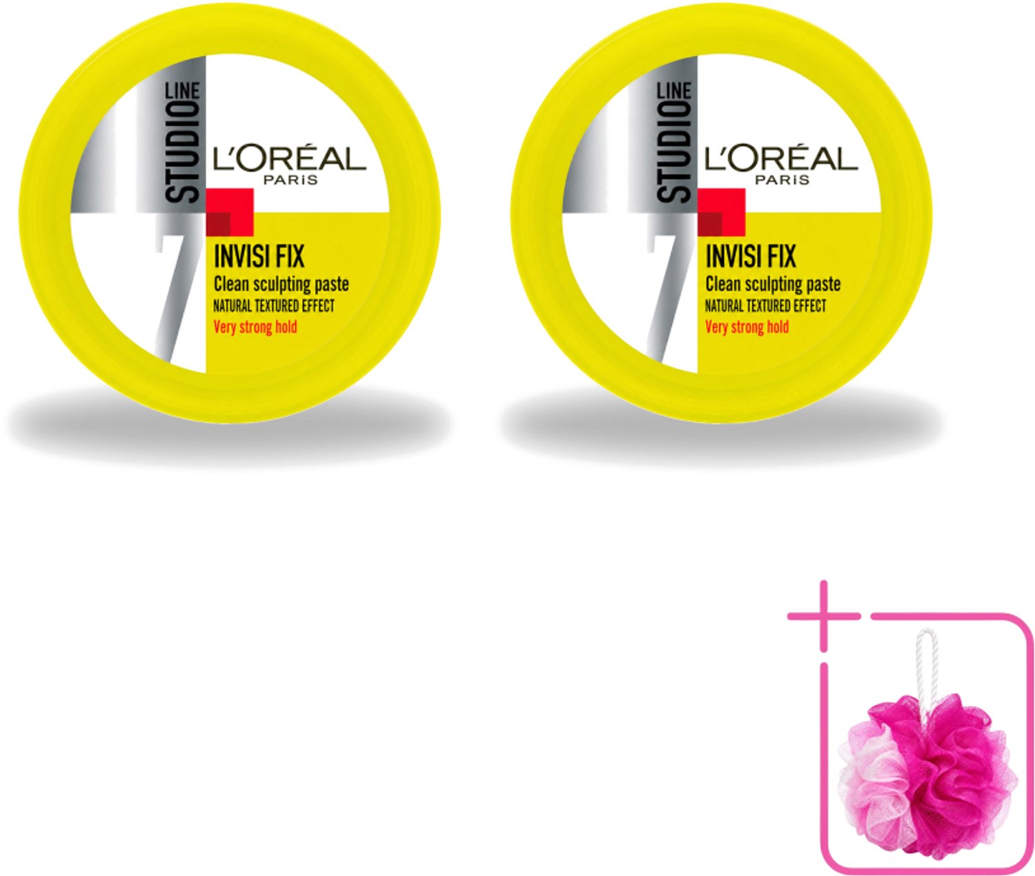2 x L'Oréal Paris - Wax - Studio Line - Invisi Fix - Gel-Paste Clean Sculpting - 75 ml - Bulkverpakking - Haarkleur - Haartypen