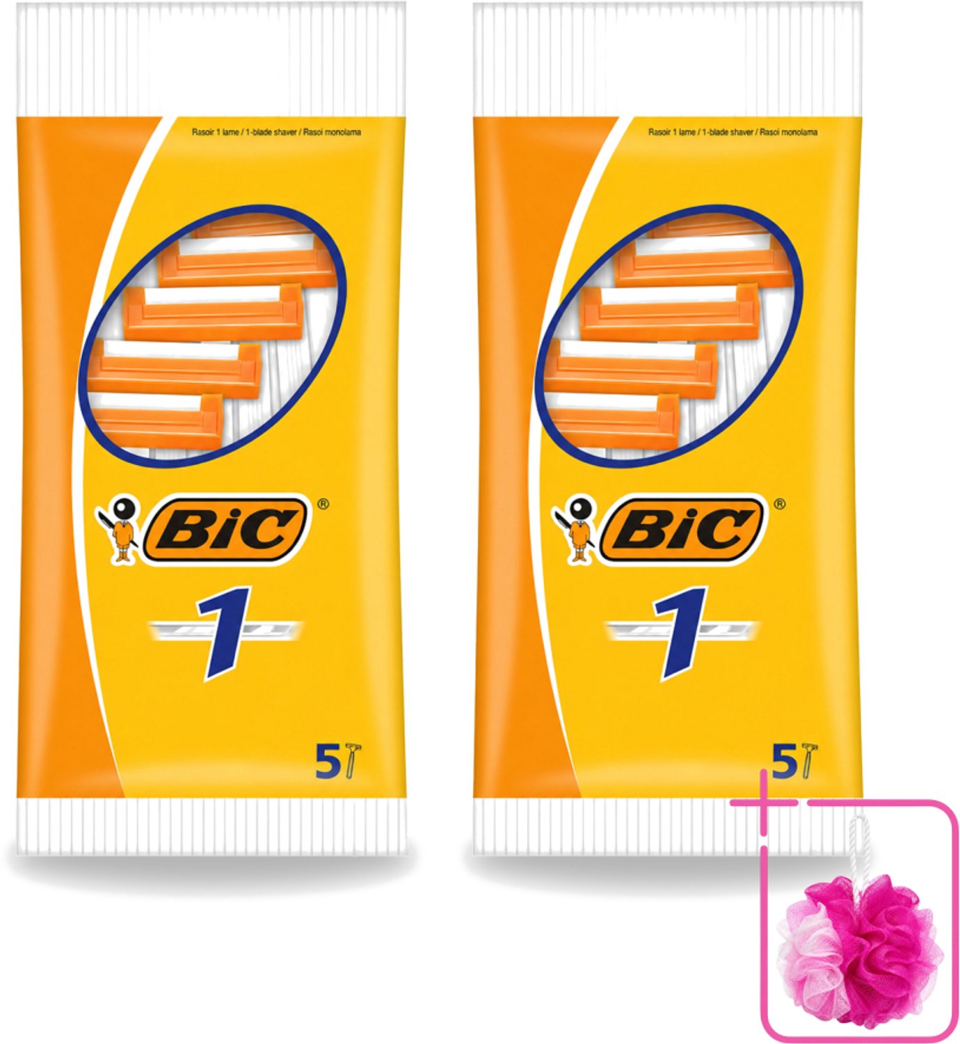 2 x Bic - Scheermesjes - Enkel Mesje - Wegwerpmesjes - 5 Scheermesjes - Bulkverpakking - Scheermesje - Wegwerpscheermesje