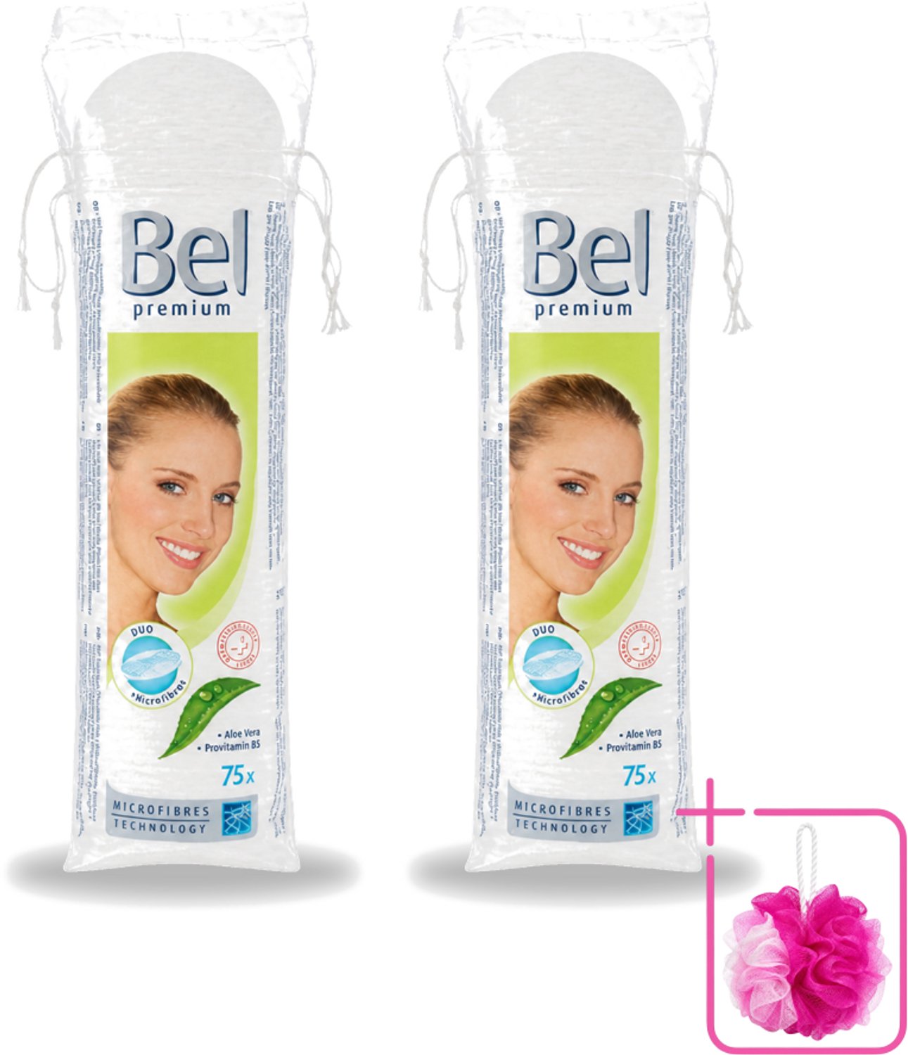 2 x Hartmann Bel - Wattenpads Premium Klein Rond - 75 Stuks - Bulkverpakking - Bel wattenpads - Douchemop - Biologische wattenpads