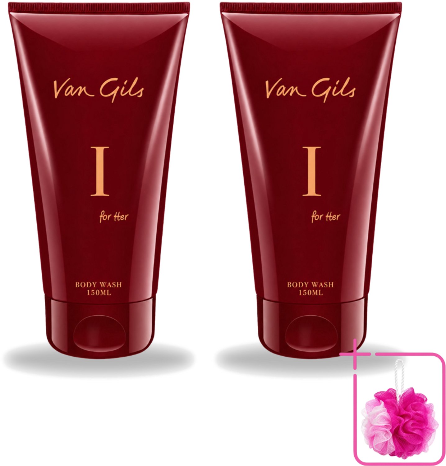 2 x Van Gils - Douchegel - I for Her - Zachte Reiniging & Luxe Geurbeleving - 150 ml - Bulkverpakking - Douchegel vrouwelijk - Douchemop - Reiniging huid
