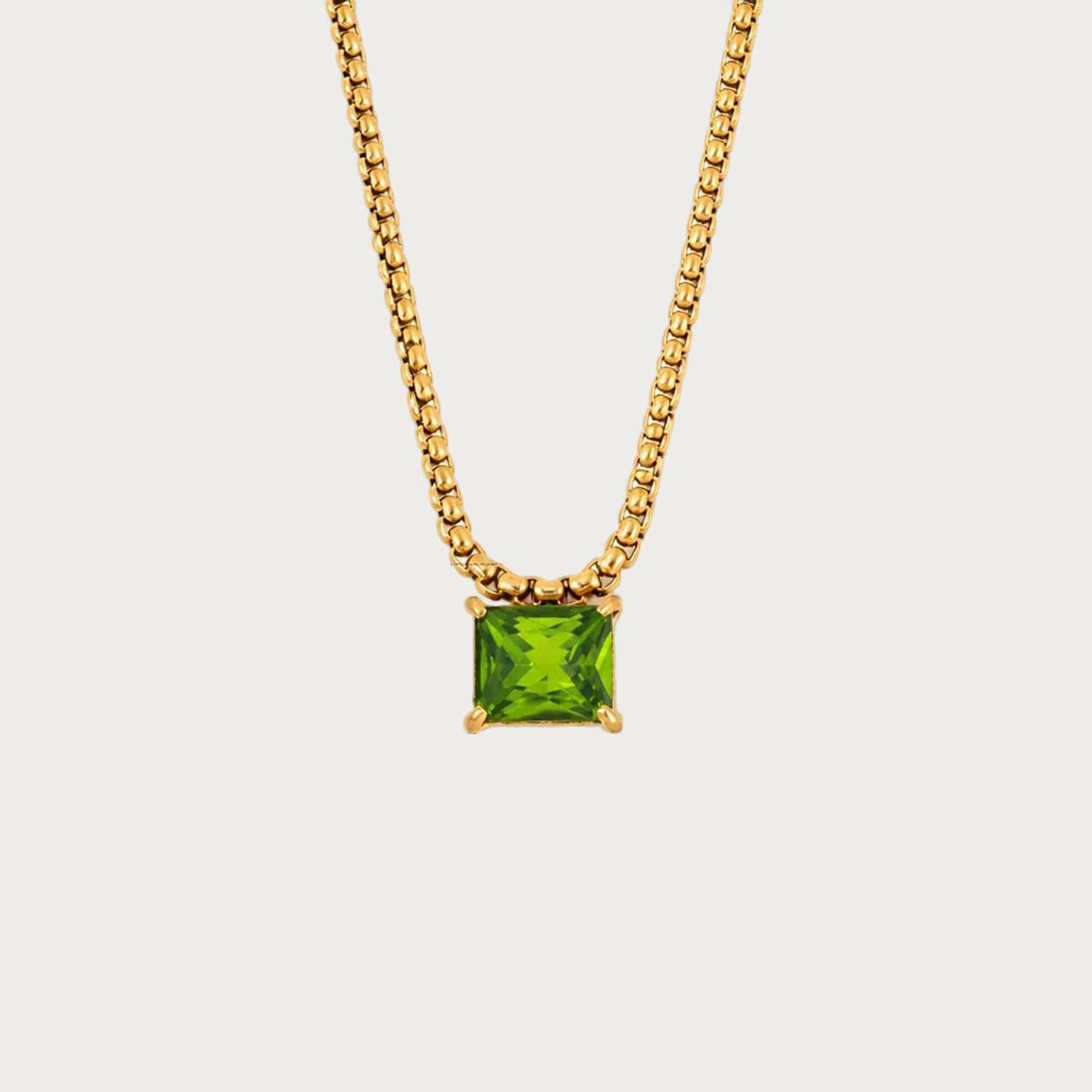 Elara - Geboortesteen Ketting – Stainless Steel - Jewellery by Mae