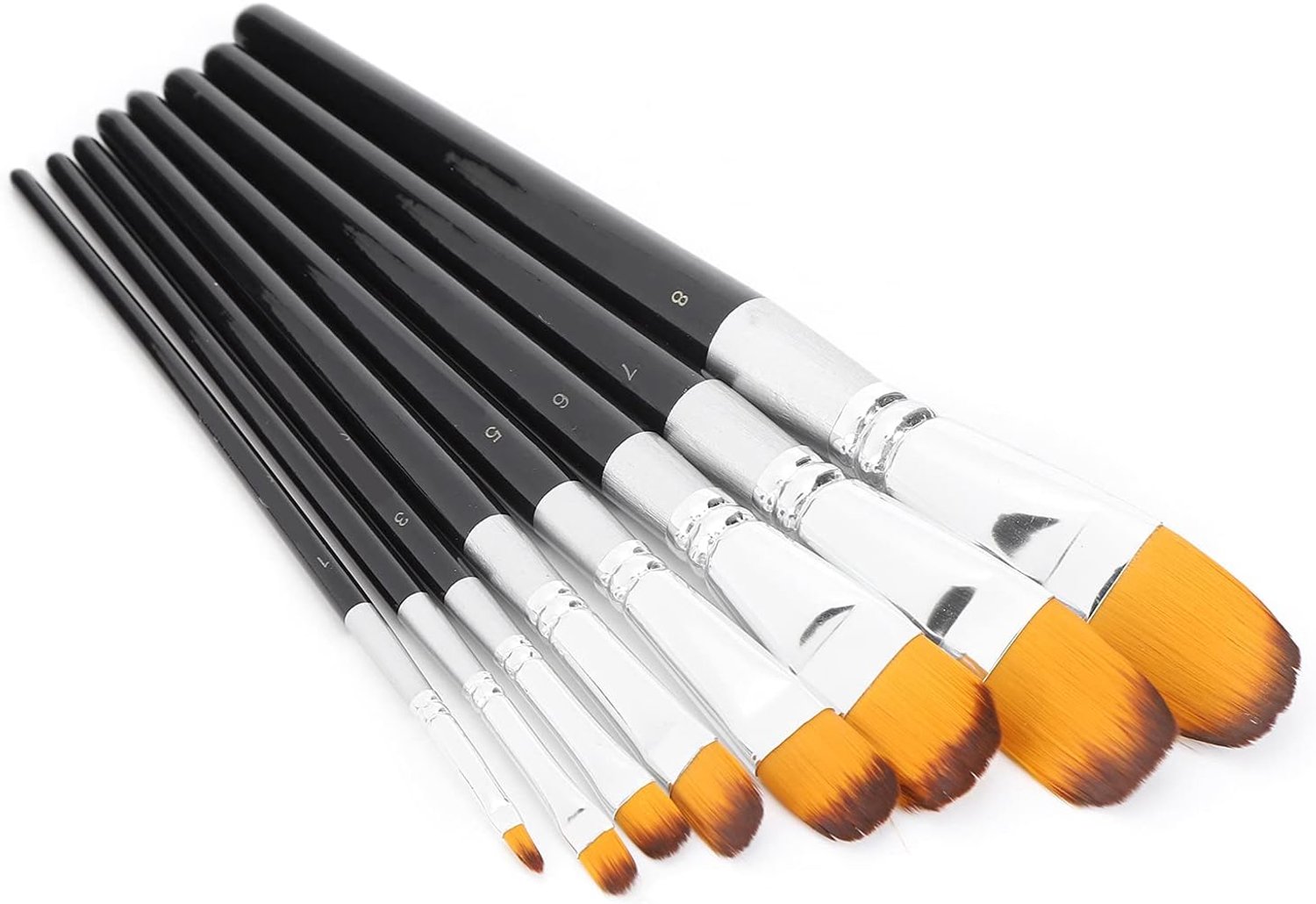 Kunstenaars Penselen Set 8 Stuks Nylon Haren voor Acryl Olie
