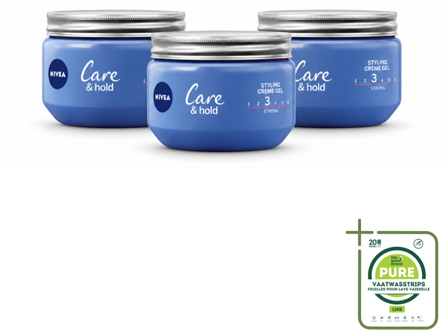 3 x NIVEA - Stylingscrèmegel - Verzorging & Stevigheid - Reinigt Onmiddellijk De Poriën - 150 ml - Grootverpakking - Haarkruid - Haarkruid Gel - Haarkruid Crème - Haarkruid Styling - Haarkruid Fixatie