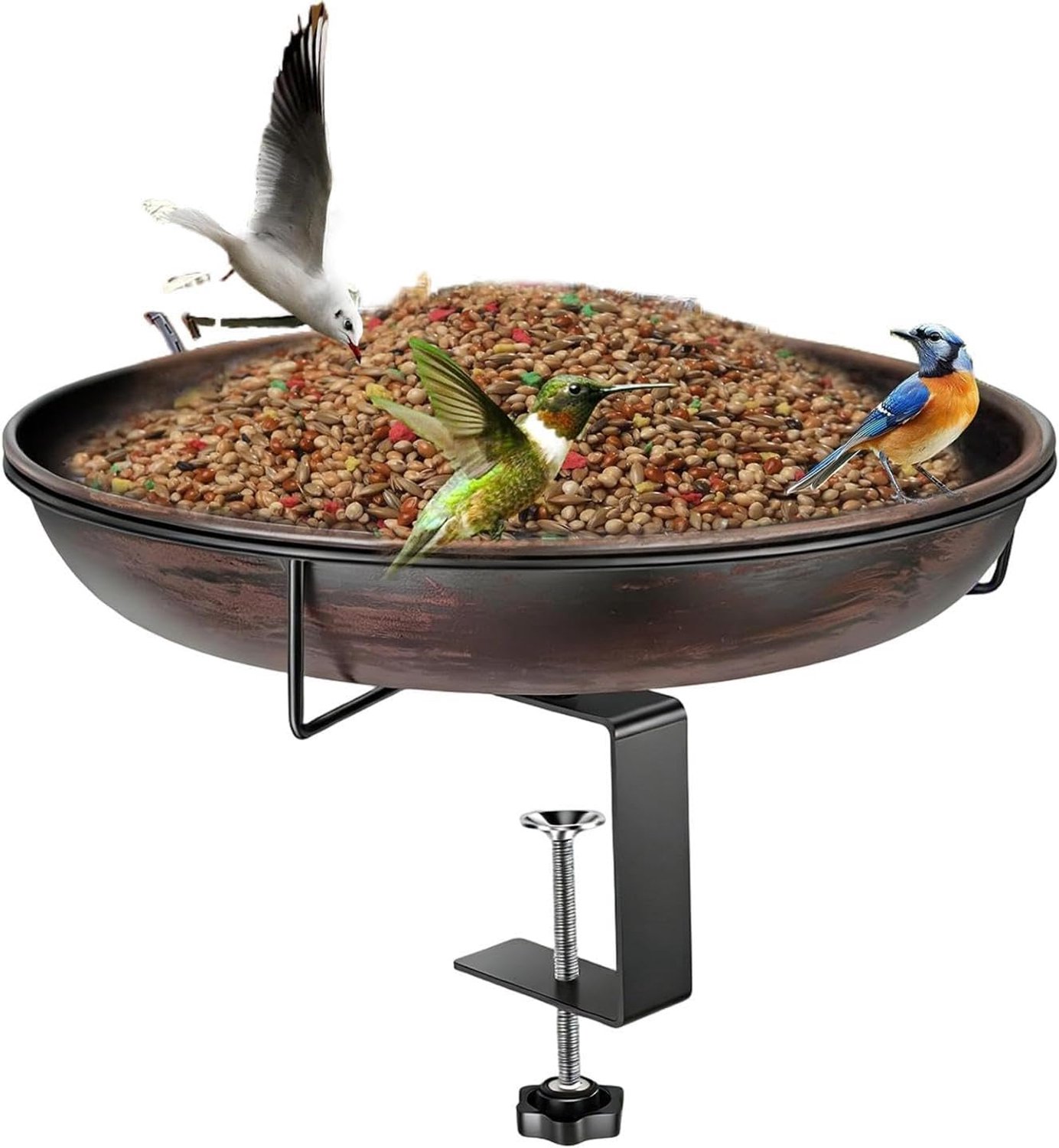 Vogelbaden voor buitenshuis, het regelbare bassin van de de Voederkom van