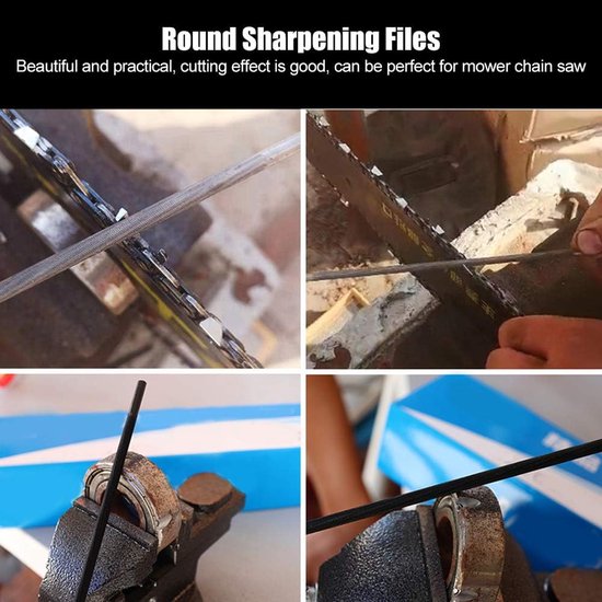 12 stuks ronde kettingzaag slijpvijl Houtbewerking Kettingzaagvijl 4mm 5/32in — afbeelding 2