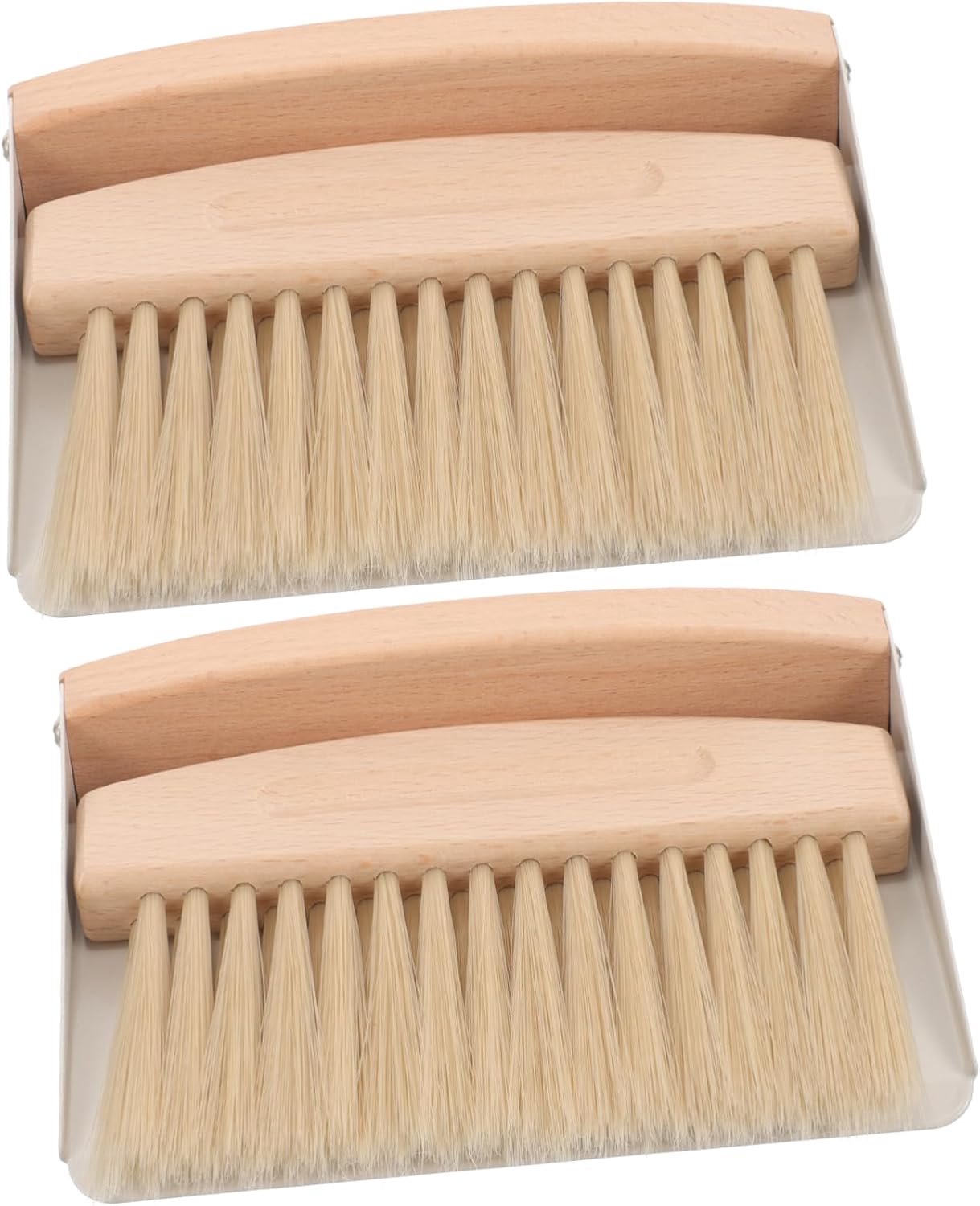 Alipis 2 Sets Schoonmaaksets Voor Op Het Bureau Schrobber Platte Borstel Voor Het Reinigen Van Kleine Handbezem Pan Tafel Kleine Verwijderingsborstel Voor Op Het Bureau