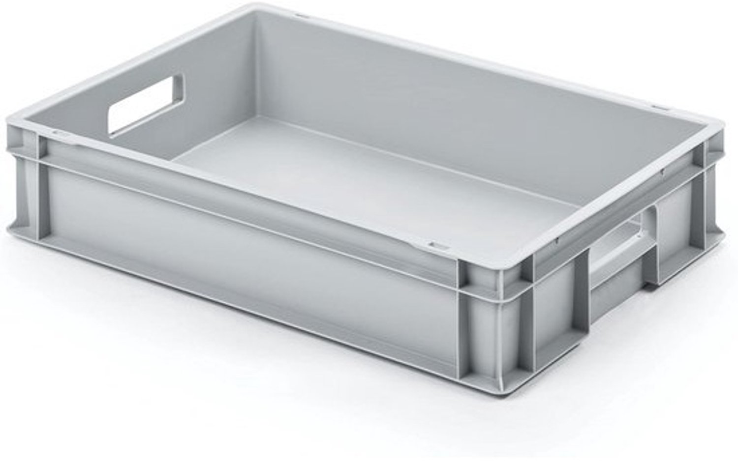 Gesloten kunststof behuizing - 600x120x400mm, grijs - Robuuste kunststof opbergdoos