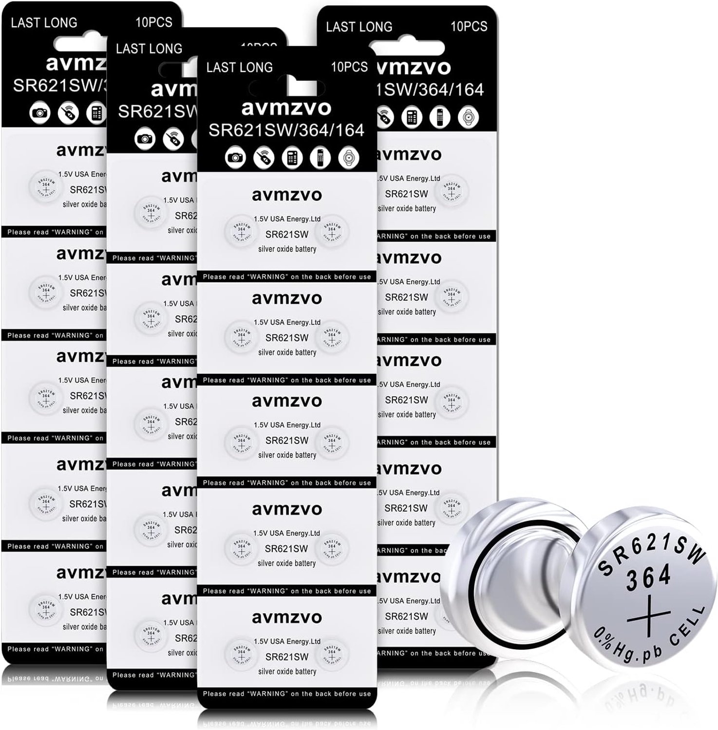 SR621 corresponds to SR621SW battery 364 621 watch battery 1.5V button cell 40 pieces - ShopVlot