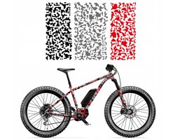 Merkloze Pixel Camo Wielkleurige Fietsstickers Set