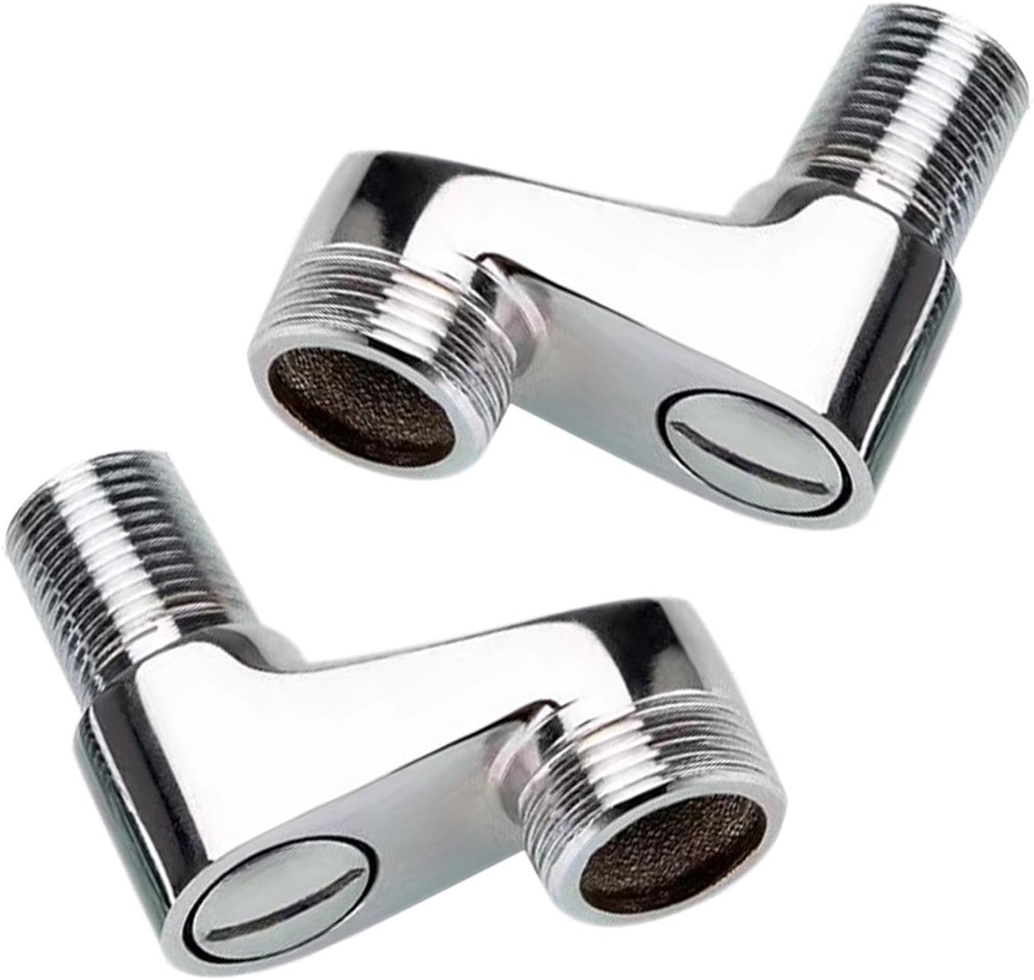 Douche-adapter voor kraan, aansluiting voor badkuip, 6,2 x 5,5 cm, verstelbaar hoekventiel, verzinkt koper, duurzame slangaccessoires voor badkamer, keuken