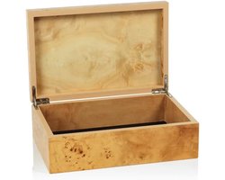 Zodax Leiden Burl Houten Design Decoratieve Doos (Large 10")