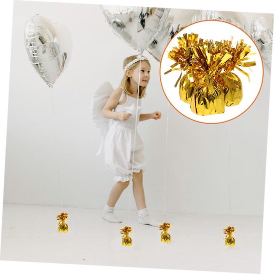 8stuks Zware Gouden Ballon Gewichten Voor Tafelcentra Stevige Decoratie Voor Verjaardagen Bruiloften Feestdagen Voor Helium Ballonnen Party Decoratie — afbeelding 2