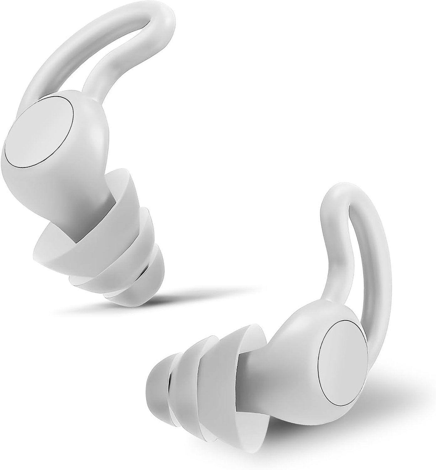 Ruisonderdrukkende oordopjes, NRR 40dB ultra comfortabele siliconen herbruikbare oordopjes om te slapen, snurken, zwemmen, studeren, concerten, ruisonderdrukking en gehoorbescherming, grijs