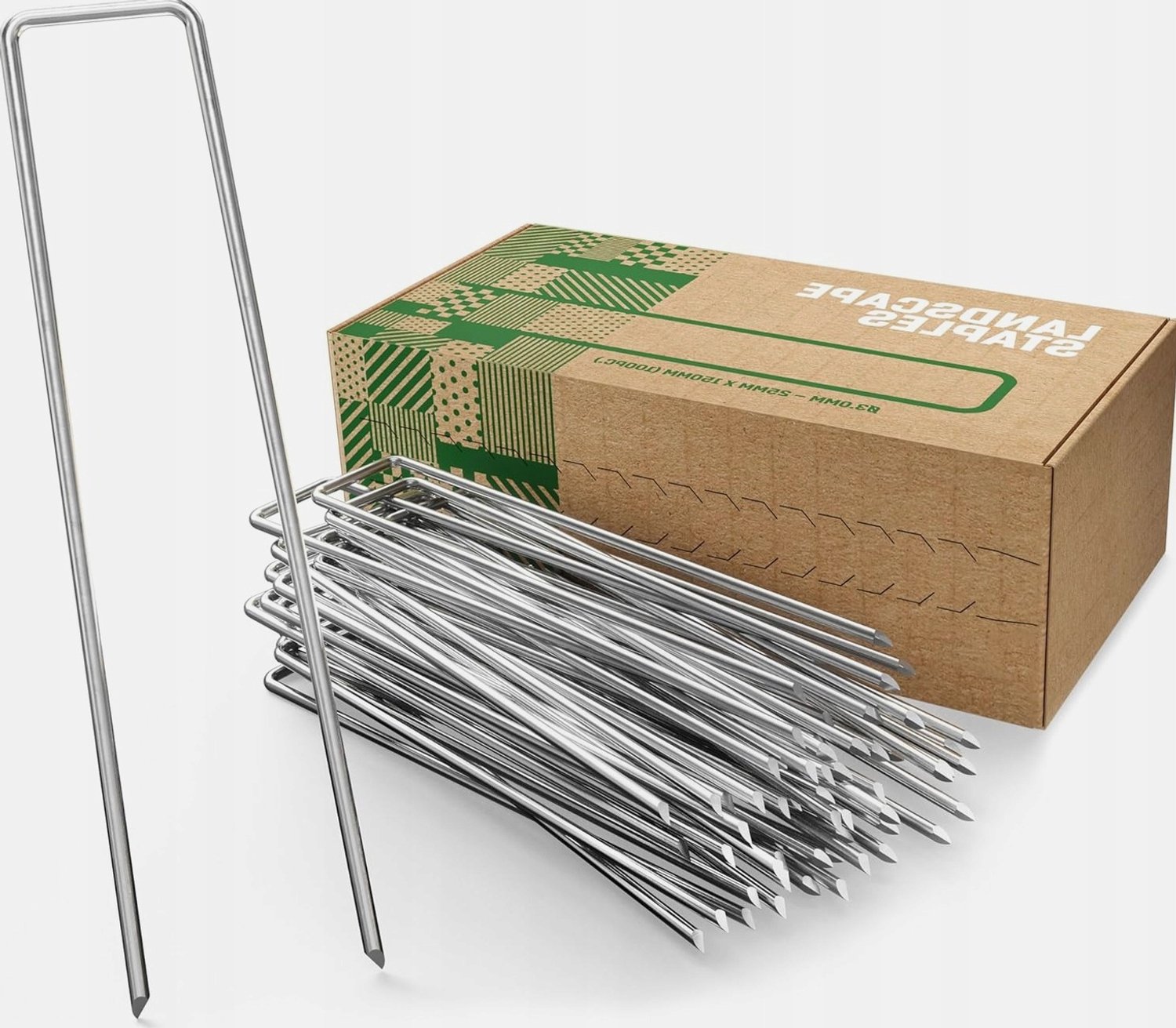 Merkloze Grondpennen 150mm U-vormig Verzinkt voor Agridoek & Tenten (50 stuks)