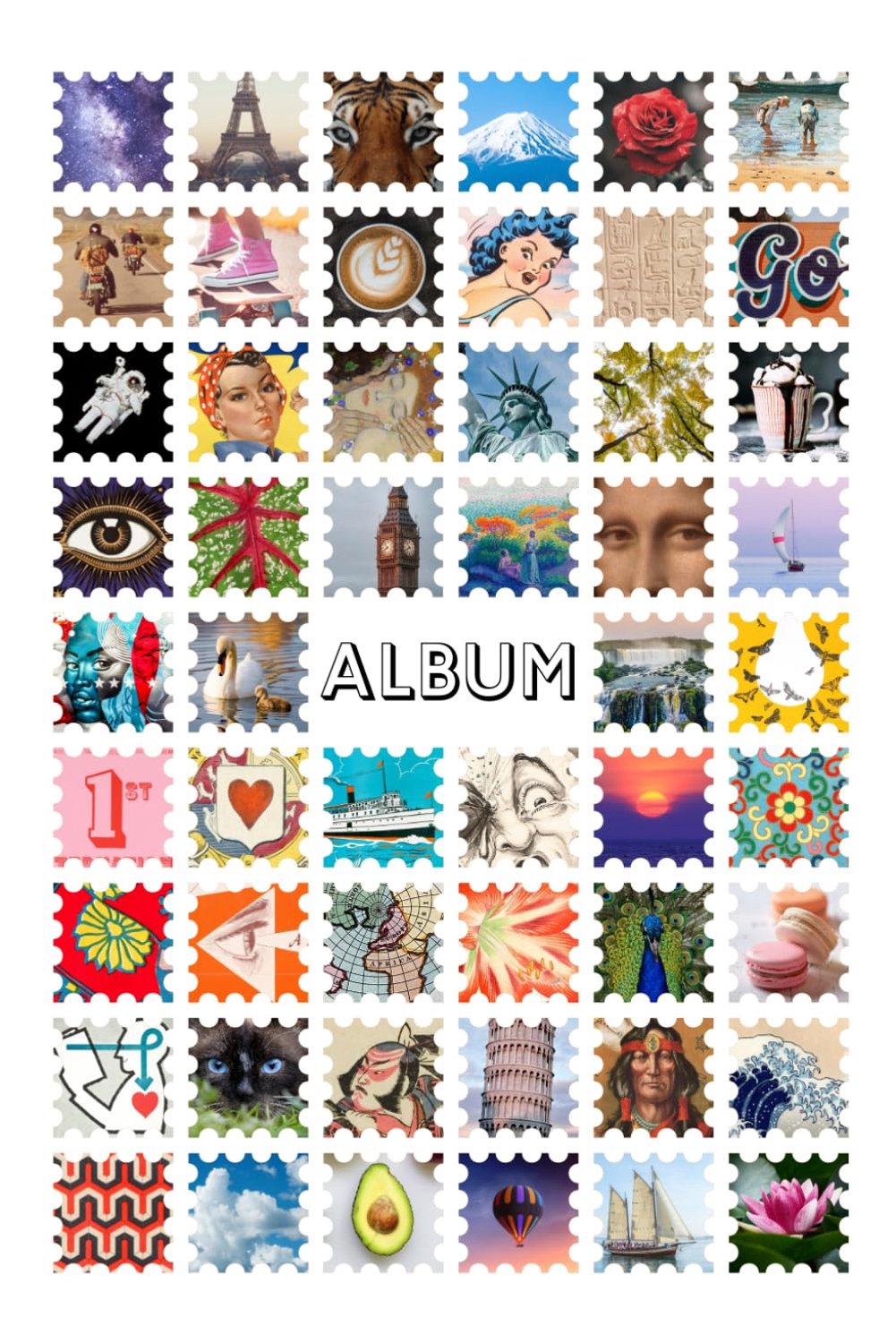 Stamp Collecting Album for Junk Journal - Scrapbooking & Journaling Book - ShopVlot