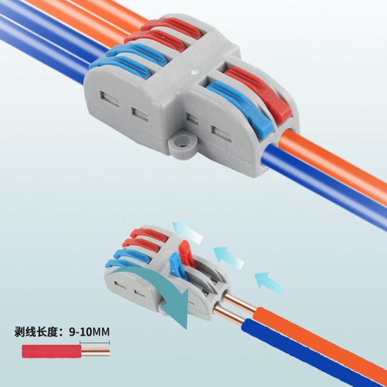 SPL-42 2-in-4 Out verbindingsklem met hendel, verbindingsklem, snelverbinder, compact, stekkerklemmen, kabelstekker, klemmen, elektrisch, SPL-42 (3) — afbeelding 2