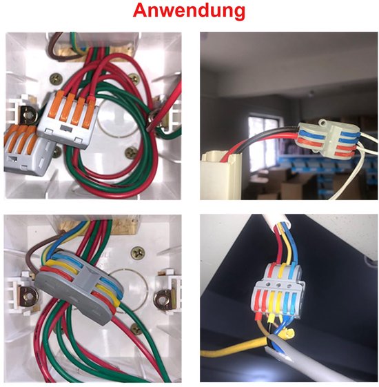 SPL-42 2-in-4 Out verbindingsklem met hendel, verbindingsklem, snelverbinder, compact, stekkerklemmen, kabelstekker, klemmen, elektrisch, SPL-42 (3) — afbeelding 3