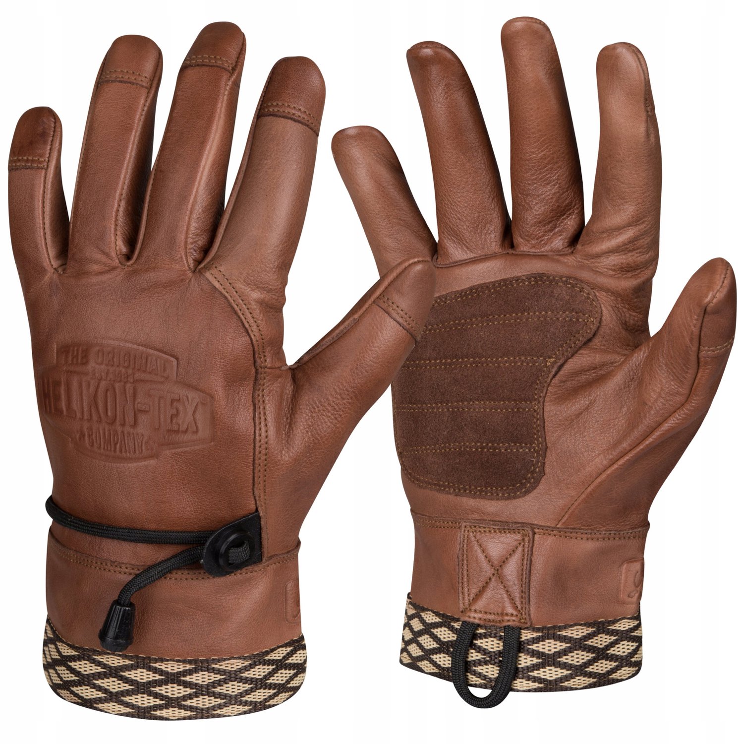 Helikon Woodcrafter Leren Handschoenen Bruin Maat S